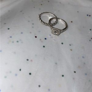 White gold rings 14k